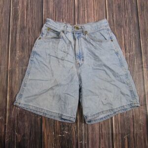 Chic Denim Shorts Men 26 Light Wash Vintage High Waisted Cotton 90s